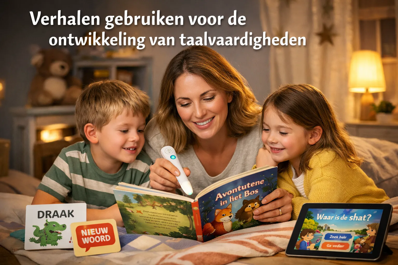 Verhalen gebruiken voor de ontwikkeling van taalvaardigheden