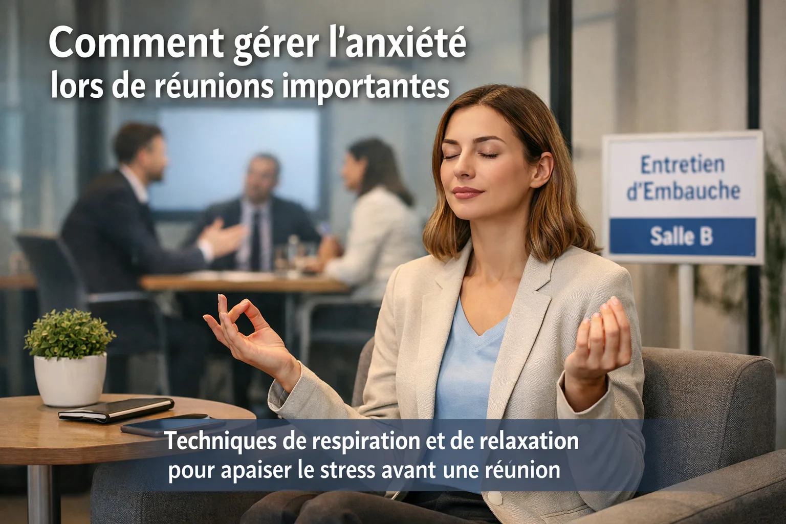Comment gérer l'anxiété lors de réunions importantes