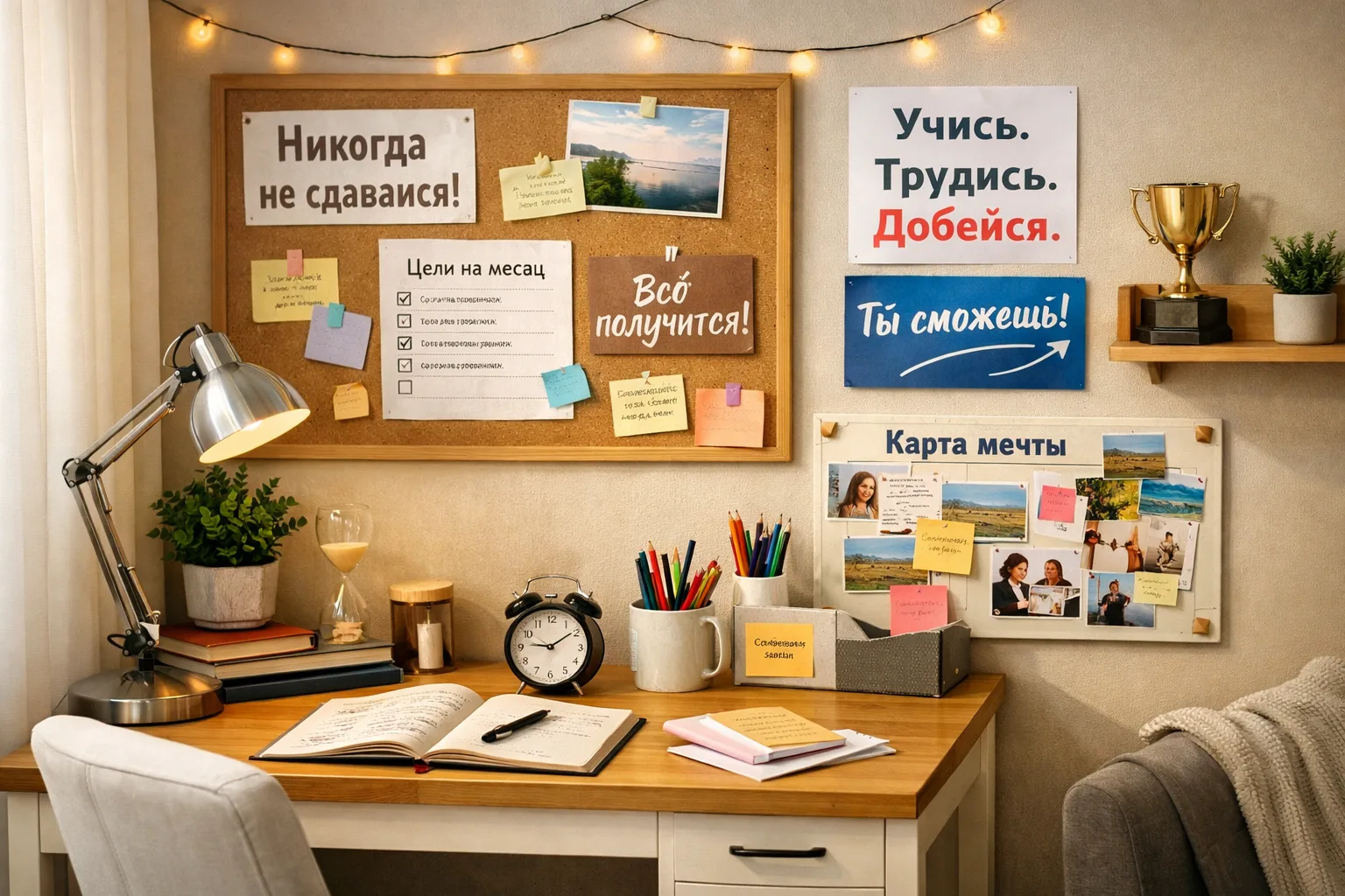 Как создать мотивационный уголок в учебной комнате