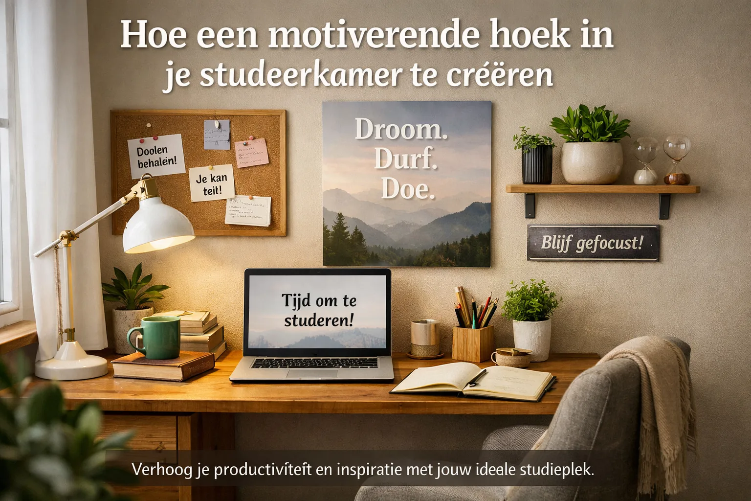Hoe een motiverende hoek in je studeerkamer te creëren