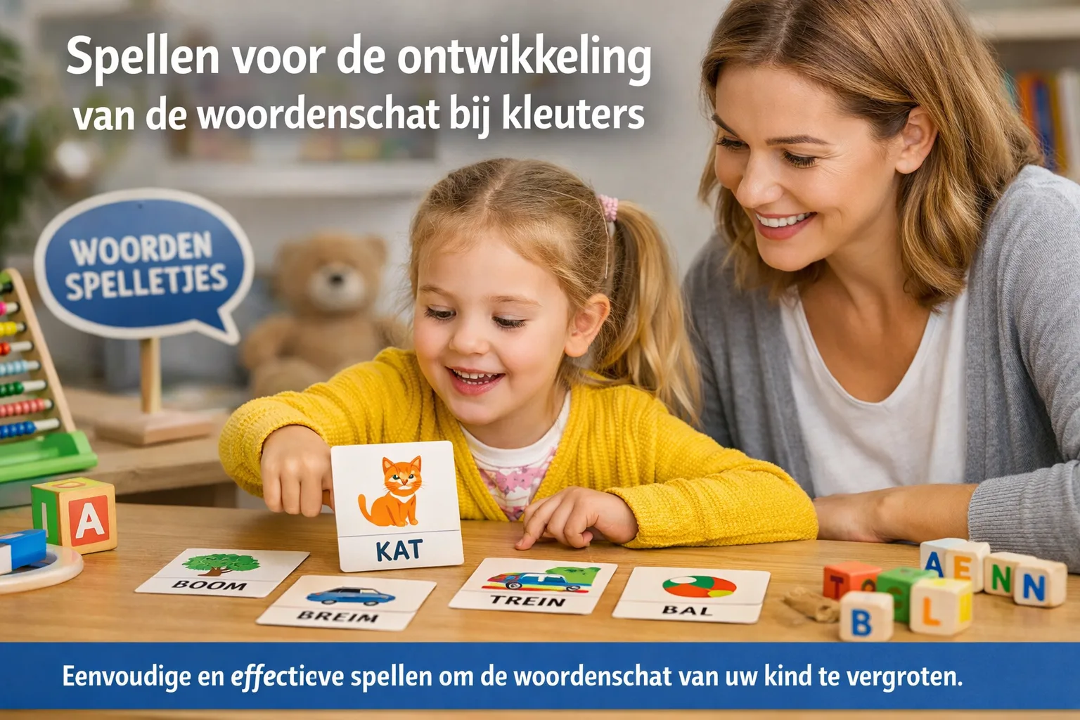 Spellen voor de ontwikkeling van de woordenschat bij kleuters