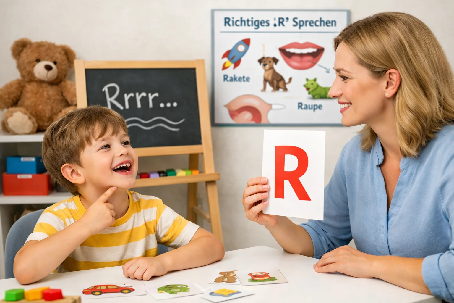 Wie man einem Kind das richtige Aussprechen des Lautes 'r' beibringt