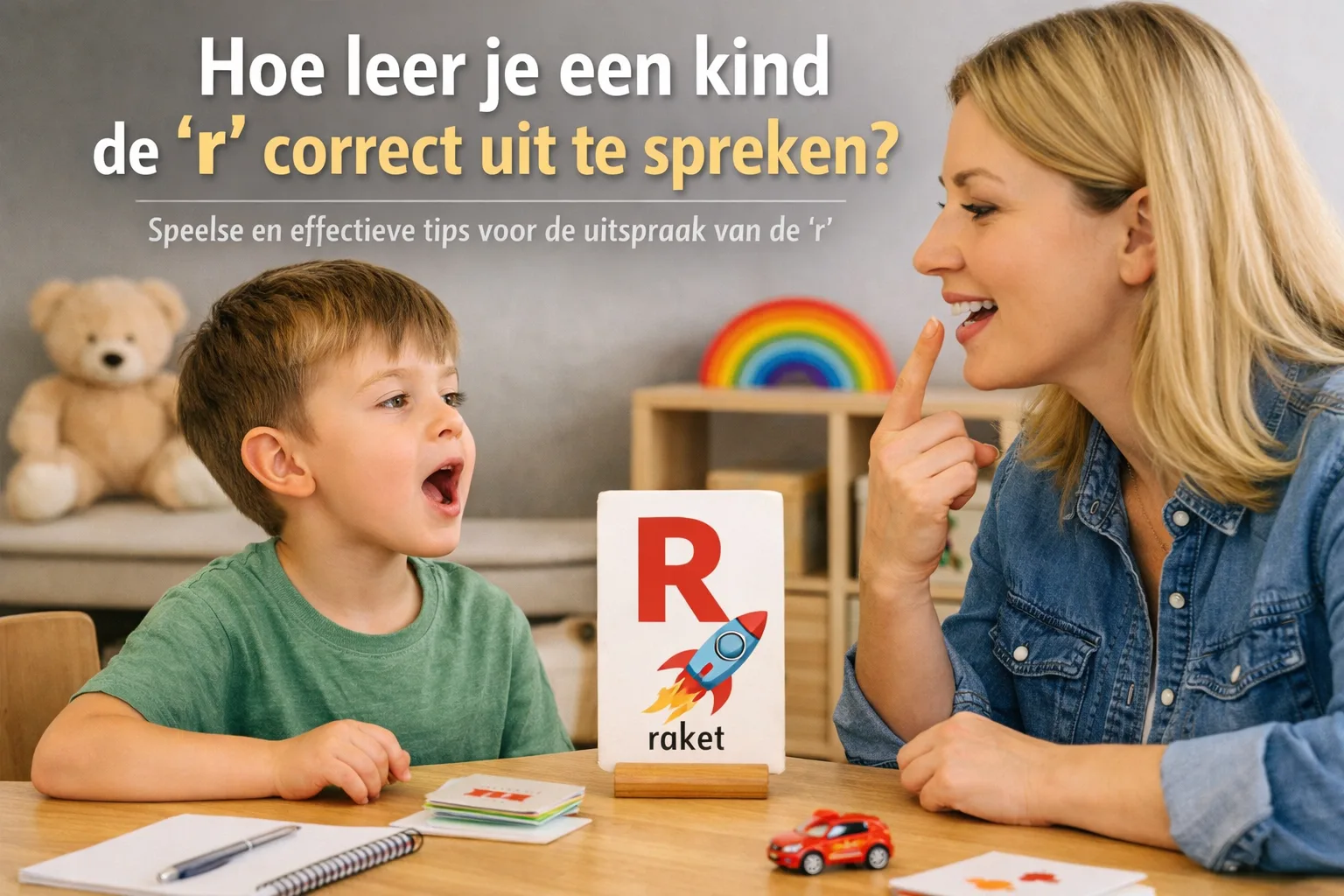 Hoe leer je een kind de 'r' correct uit te spreken?