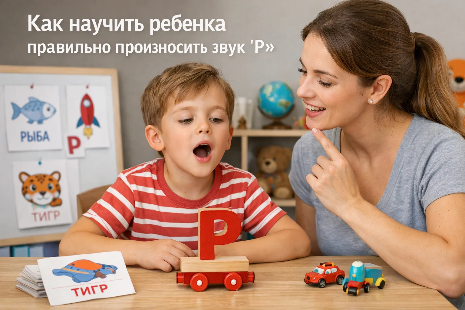 Как научить ребенка правильно произносить звук 'Р