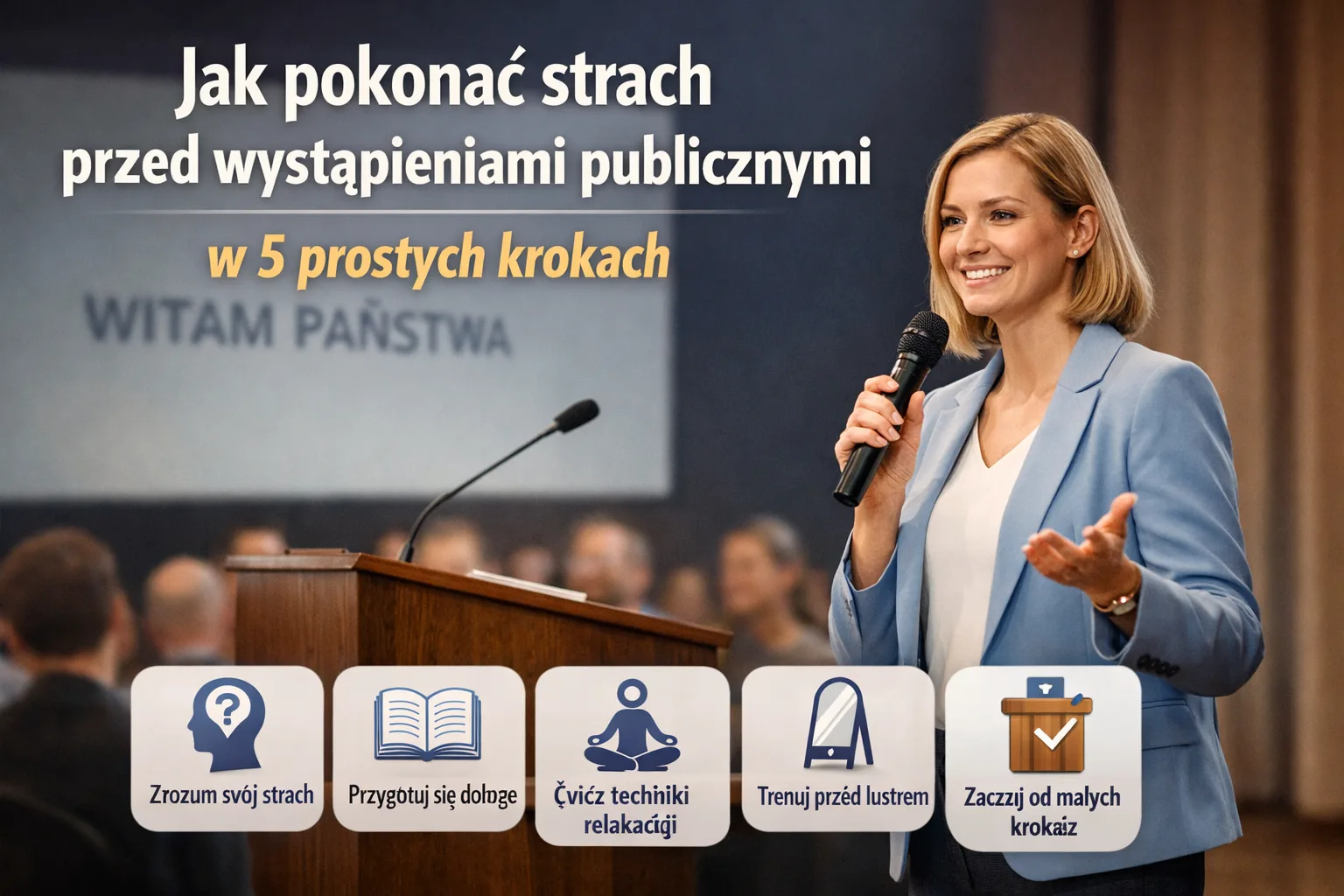 Jak pokonać strach przed wystąpieniami publicznymi w 5 prostych krokach