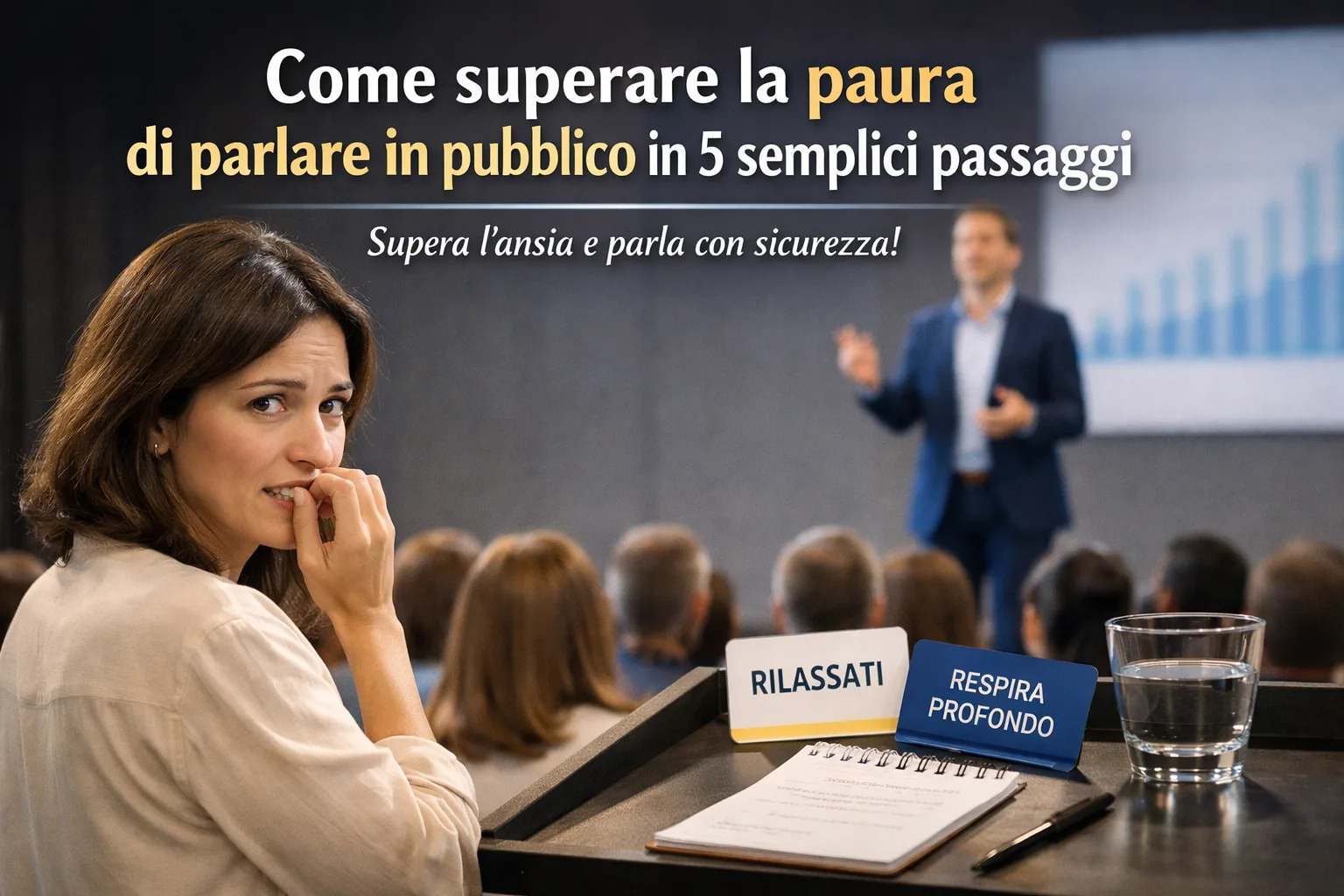 Come superare la paura di parlare in pubblico in 5 semplici passaggi