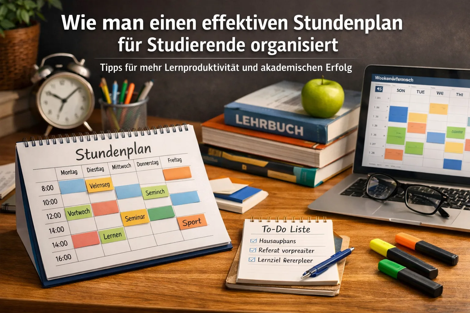 Wie man einen effektiven Stundenplan für Studierende organisiert