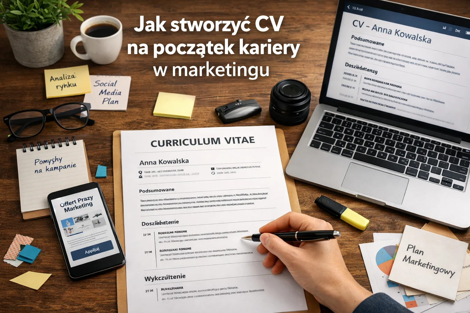 Jak stworzyć CV na początek kariery w marketingu